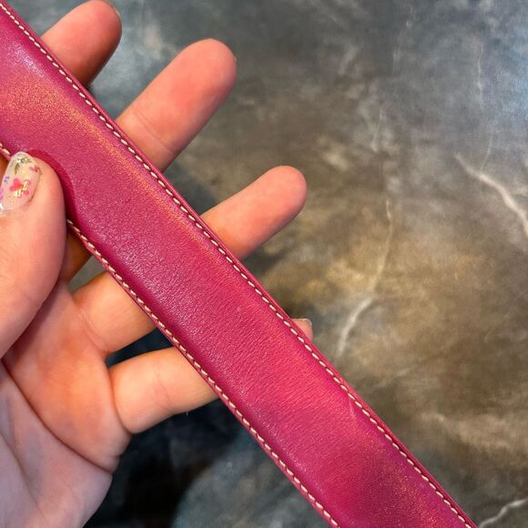 Coach Leatherware 4002 XL Colorblock 22”-26” Pink Orange Dog Collar - Picture 7 of 11